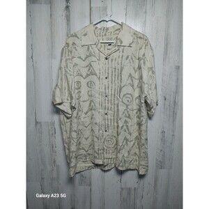 Vintage Pili Design Hawaiian Shirt Mens Large Linen Limited Edition Aloha Camp